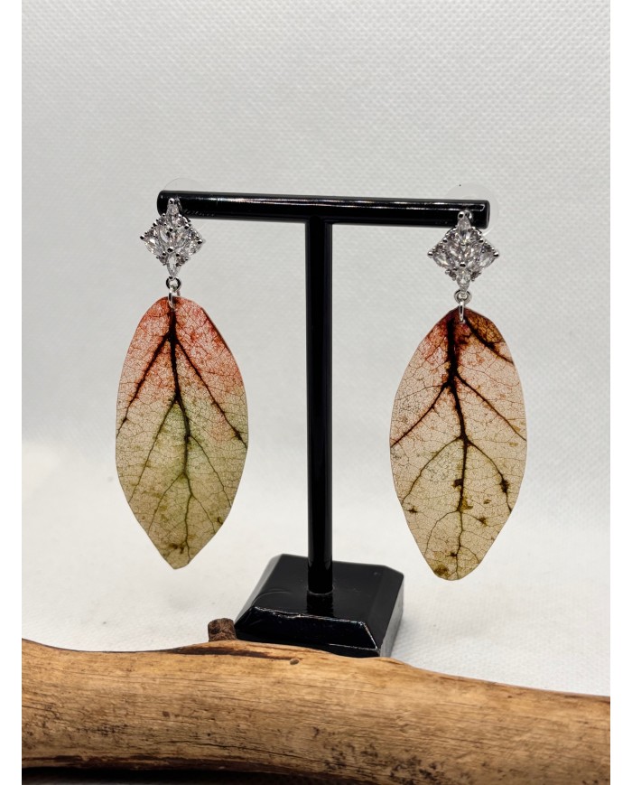 EDICIÓN LIMITADA pendientes artesanos de hoja natural