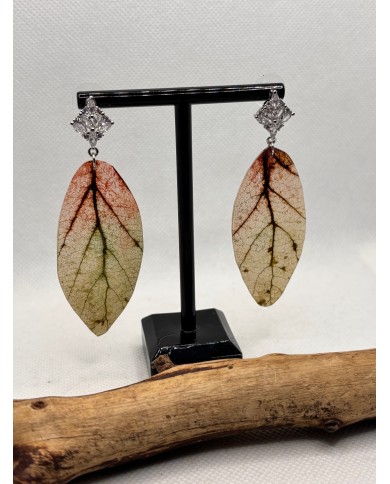 EDICIÓN LIMITADA pendientes artesanos de hoja natural