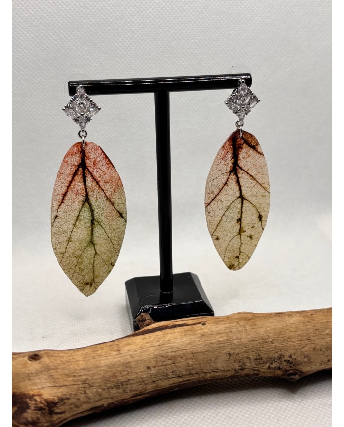 EDICIÓN LIMITADA pendientes artesanos de hoja natural