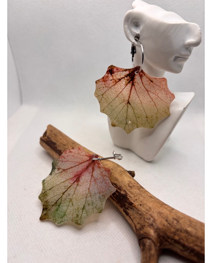 EDICIÓN LIMITADA pendientes artesanos de hoja natural