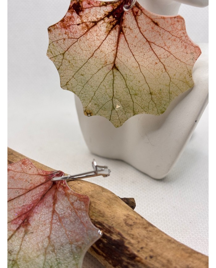 EDICIÓN LIMITADA pendientes artesanos de hoja natural