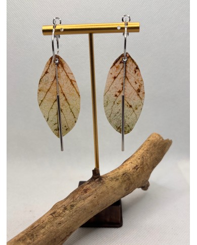 EDICIÓN LIMITADA pendientes de hoja natural artesanos