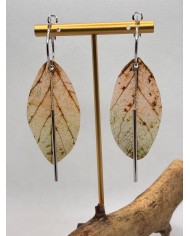 EDICIÓN LIMITADA pendientes de hoja natural artesanos