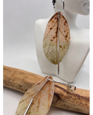 EDICIÓN LIMITADA pendientes de hoja natural artesanos
