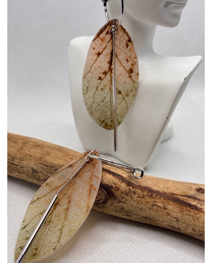 EDICIÓN LIMITADA pendientes de hoja natural artesanos