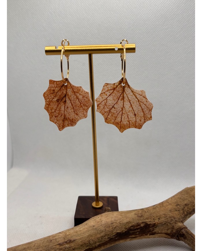 EDICIÓN LIMITADA pendientes artesanos de hoja natural
