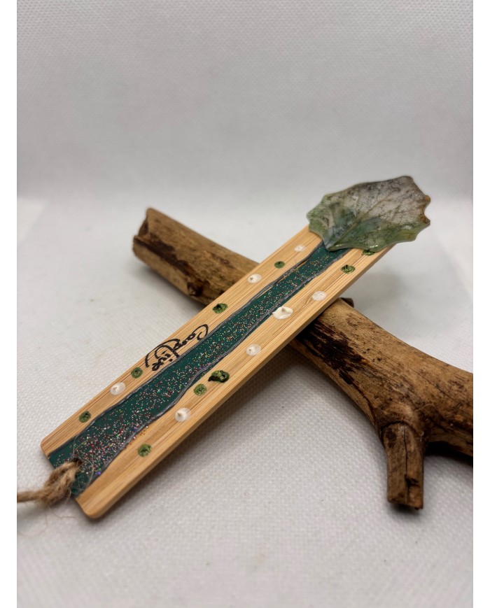 MARCAPÁGINAS de hoja natural esqueletizada