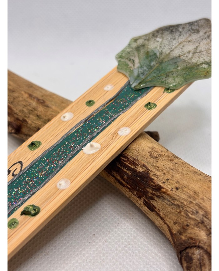 MARCAPÁGINAS de hoja natural esqueletizada