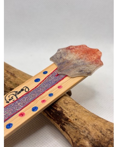 MARCAPÁGINAS artesanos de hoja natural esqueletizada