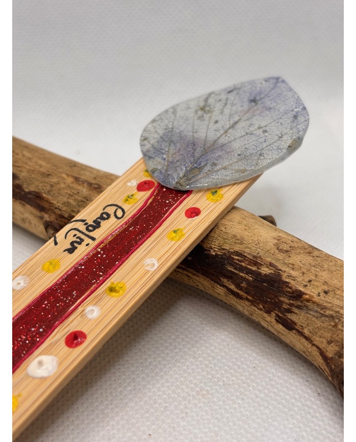 MARCAPÁGINAS artesano de hoja natural esqueletizada