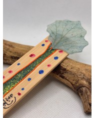 MARCAPÁGINAS artesanos de hoja natural esqueletizada