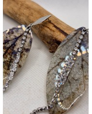 EDICIÓN LIMITADA pendientes de hoja natural esqueletizada