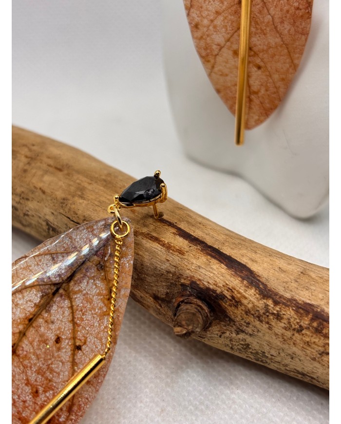 EDICIÓN LIMITADA pendientes de hoja natural artesanos