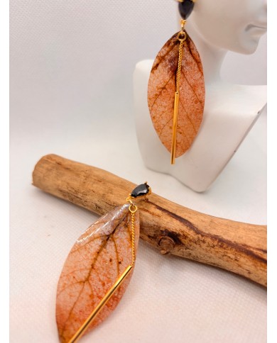 EDICIÓN LIMITADA pendientes de hoja natural artesanos