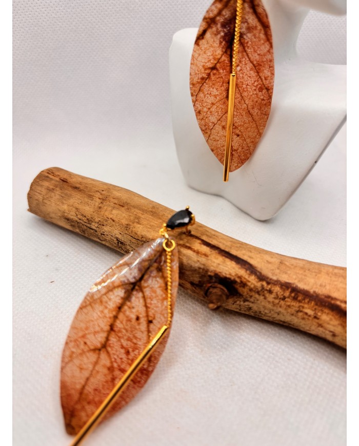 EDICIÓN LIMITADA pendientes de hoja natural artesanos