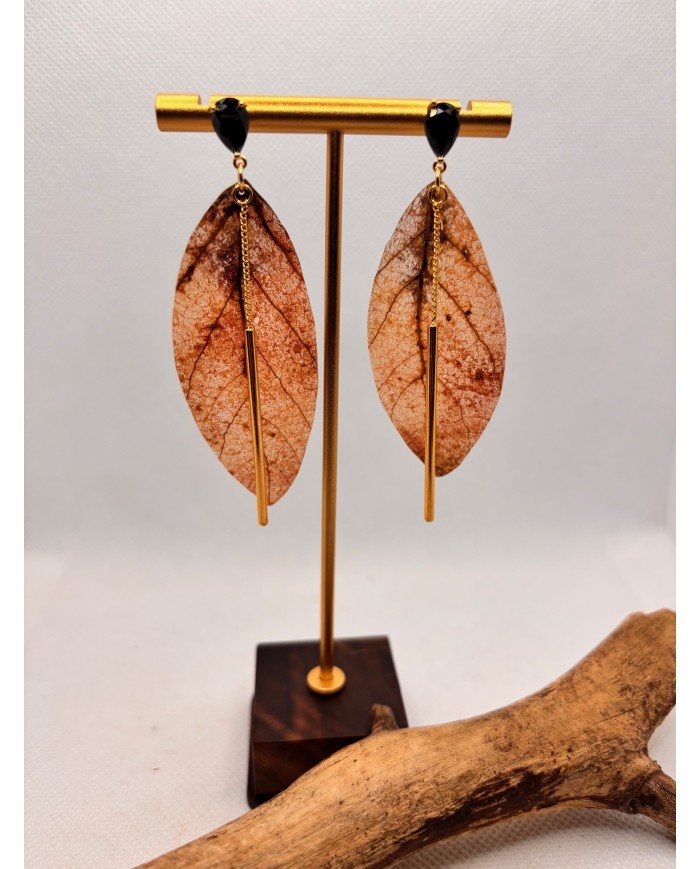 EDICIÓN LIMITADA pendientes de hoja natural artesanos