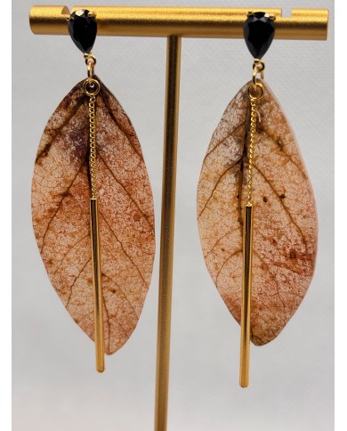 EDICIÓN LIMITADA pendientes de hoja natural artesanos
