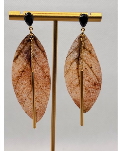 EDICIÓN LIMITADA pendientes de hoja natural artesanos