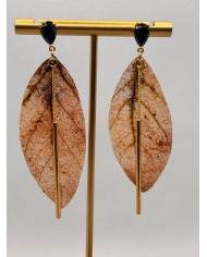 EDICIÓN LIMITADA pendientes de hoja natural artesanos