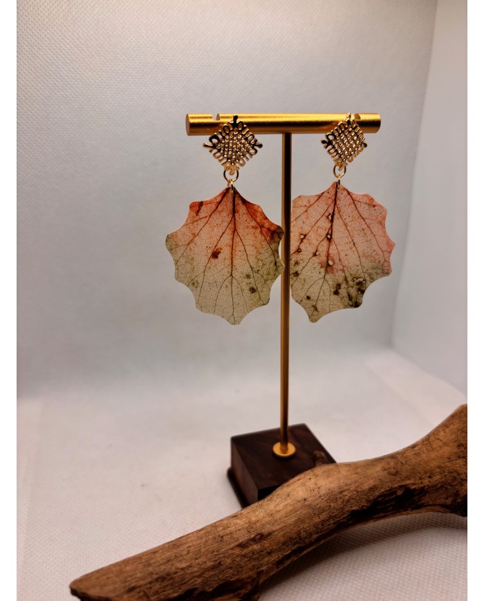 EDICIÓN LIMITADA pendientes artesanos de hoja natural