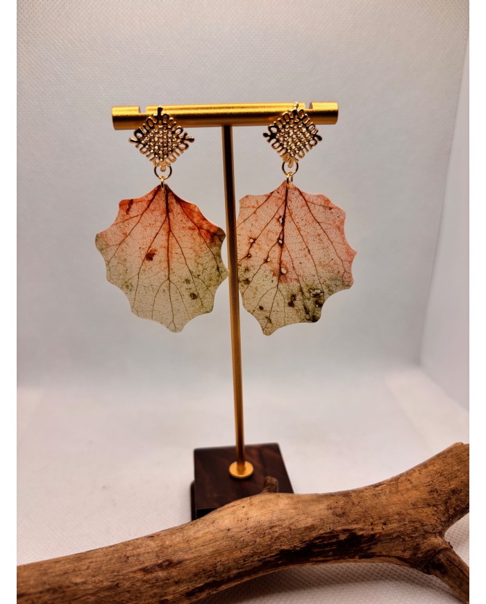 EDICIÓN LIMITADA pendientes artesanos de hoja natural