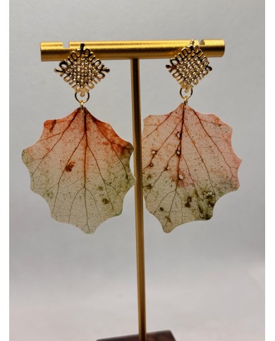 EDICIÓN LIMITADA pendientes artesanos de hoja natural