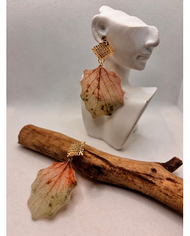 EDICIÓN LIMITADA pendientes artesanos de hoja natural