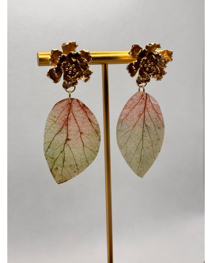 EDICIÓN LIMITADA pendientes artesanos de hoja natural