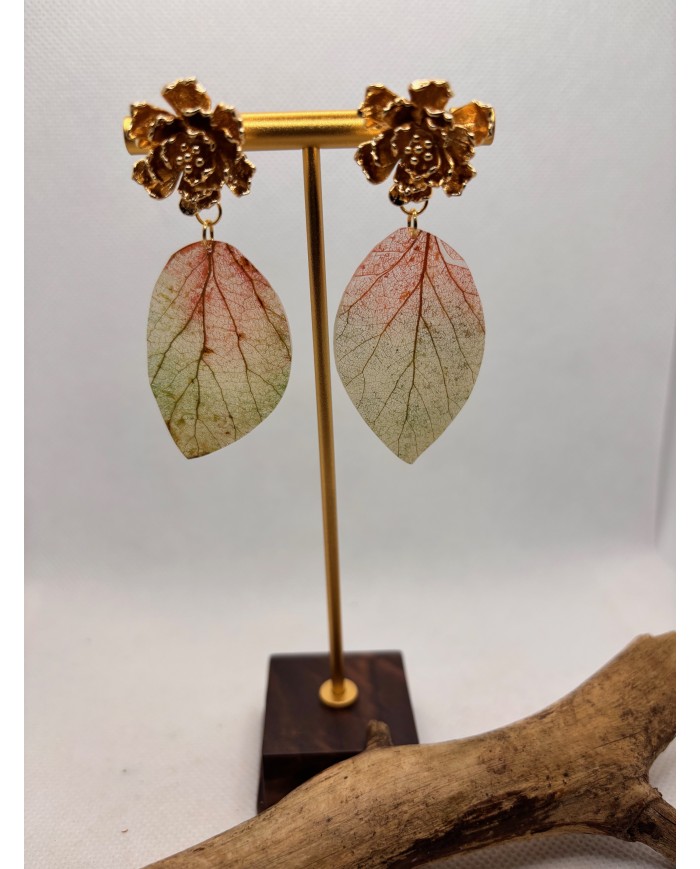 EDICIÓN LIMITADA pendientes artesanos de hoja natural