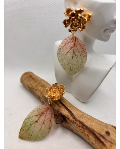 EDICIÓN LIMITADA pendientes artesanos de hoja natural