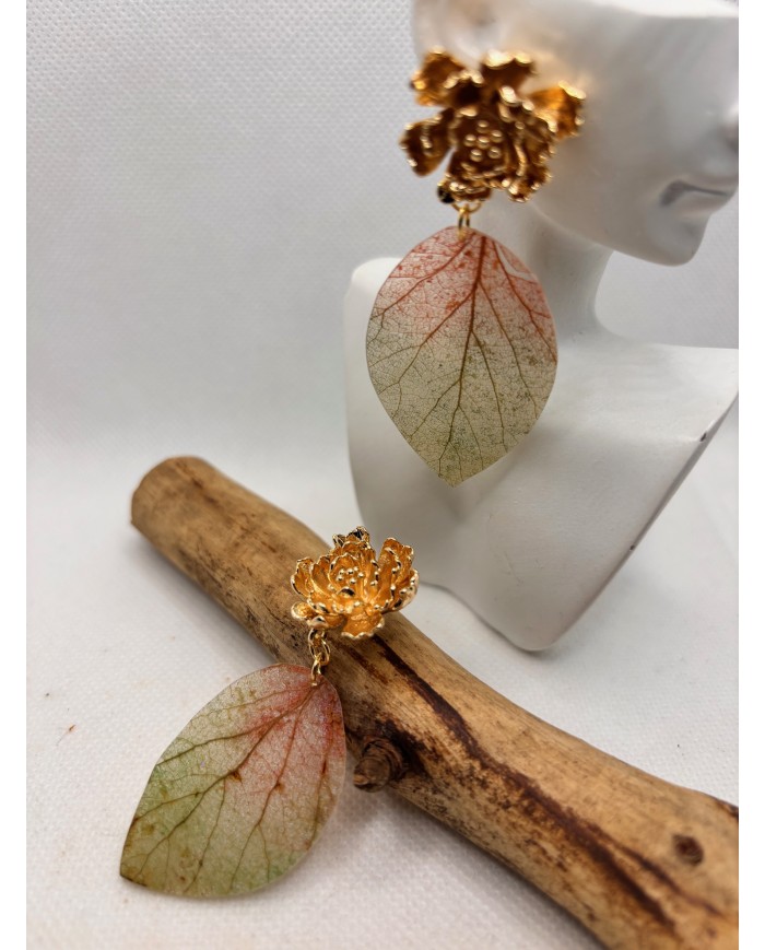 EDICIÓN LIMITADA pendientes artesanos de hoja natural