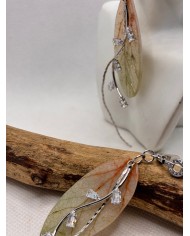 EDICIÓN LIMITADA pendientes de hoja natural esqueletizada