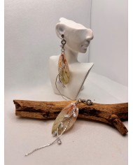 EDICIÓN LIMITADA pendientes de hoja natural esqueletizada