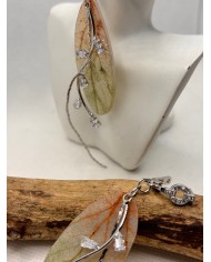 EDICIÓN LIMITADA pendientes de hoja natural esqueletizada