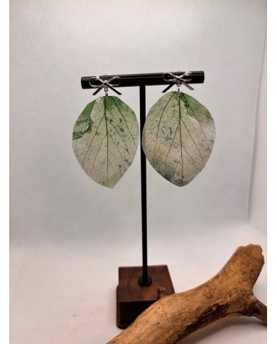 EDICIÓN LIMITADA pendientes de hoja natural artesano1
