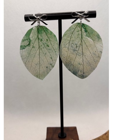 EDICIÓN LIMITADA pendientes de hoja natural artesano1