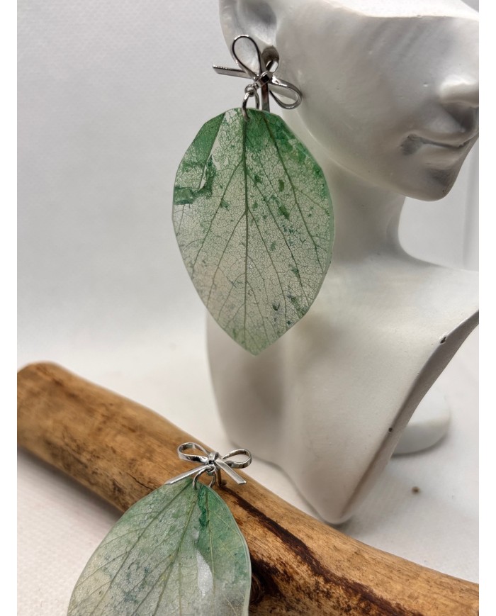 EDICIÓN LIMITADA pendientes de hoja natural artesano1