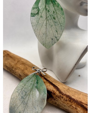 EDICIÓN LIMITADA pendientes de hoja natural artesano1