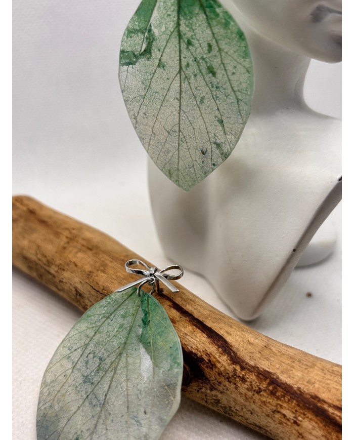 EDICIÓN LIMITADA pendientes de hoja natural artesano1