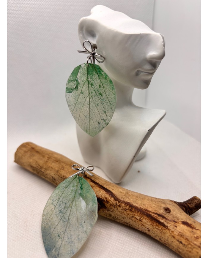 EDICIÓN LIMITADA pendientes de hoja natural artesano1