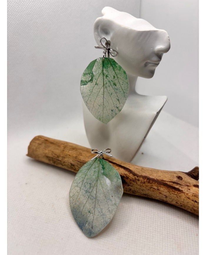 EDICIÓN LIMITADA pendientes de hoja natural artesano1