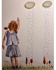 ILUSTRACIÓN acuarela pintada  a mano