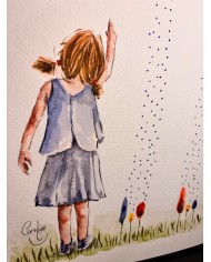 ILUSTRACIÓN acuarela pintada  a mano