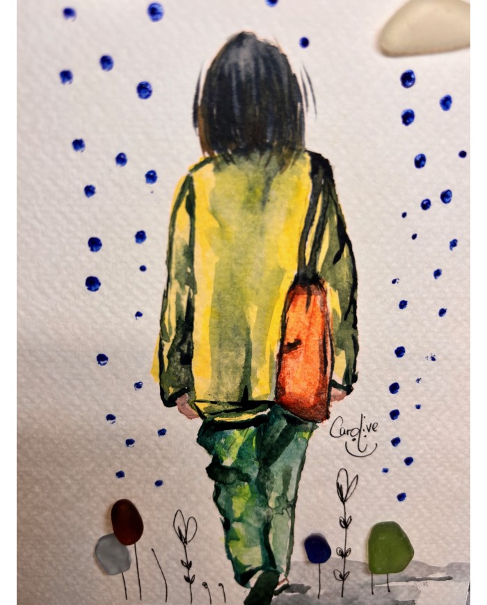 ILUSTRACIÓN  acuarela pintada a mano