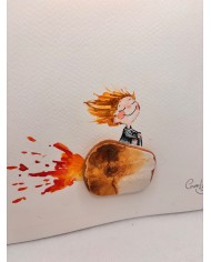 ILUSTRACIÓN  acuarela pintada a mano con un trocito de ma1