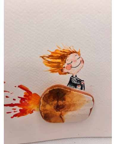 ILUSTRACIÓN  acuarela pintada a mano con un trocito de ma1