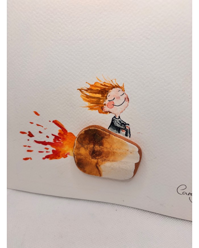 ILUSTRACIÓN  acuarela pintada a mano con un trocito de ma1