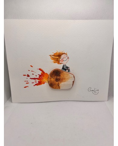 ILUSTRACIÓN  acuarela pintada a mano con un trocito de ma1