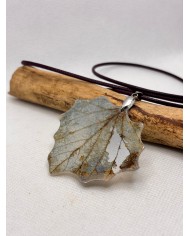 COLLAR de hoja natural de álamo artesano