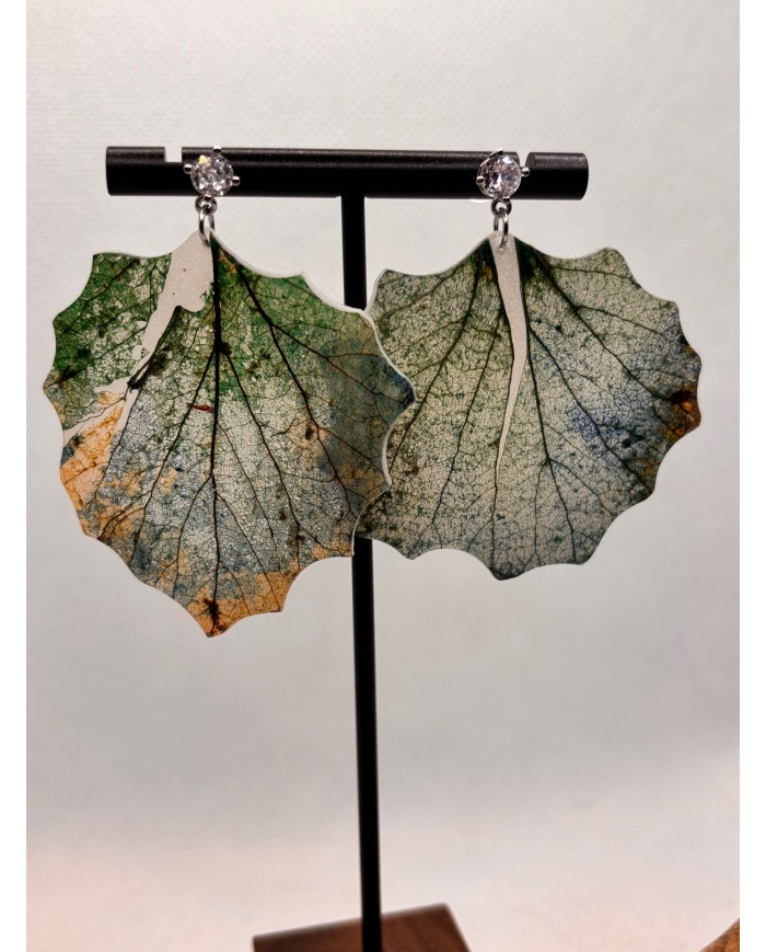 EDICIÓN LIMITADA pendientes artesanos de hoja natural
